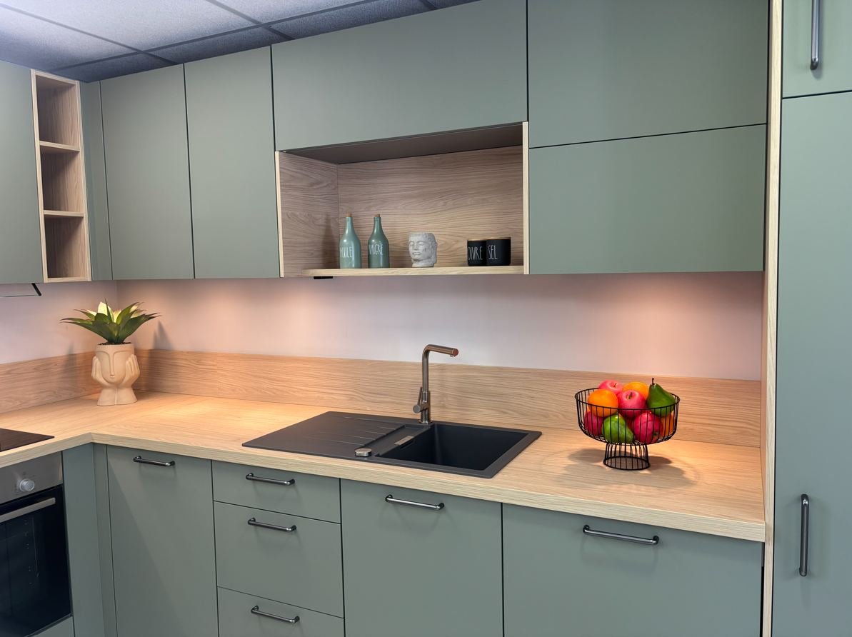Cuisine vert olive du showroom